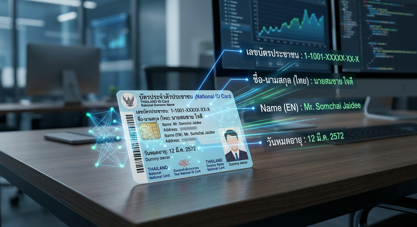 คู่มือ OCR บัตรประชาชนไทย: อ่านข้อมูลอัตโนมัติด้วย AI